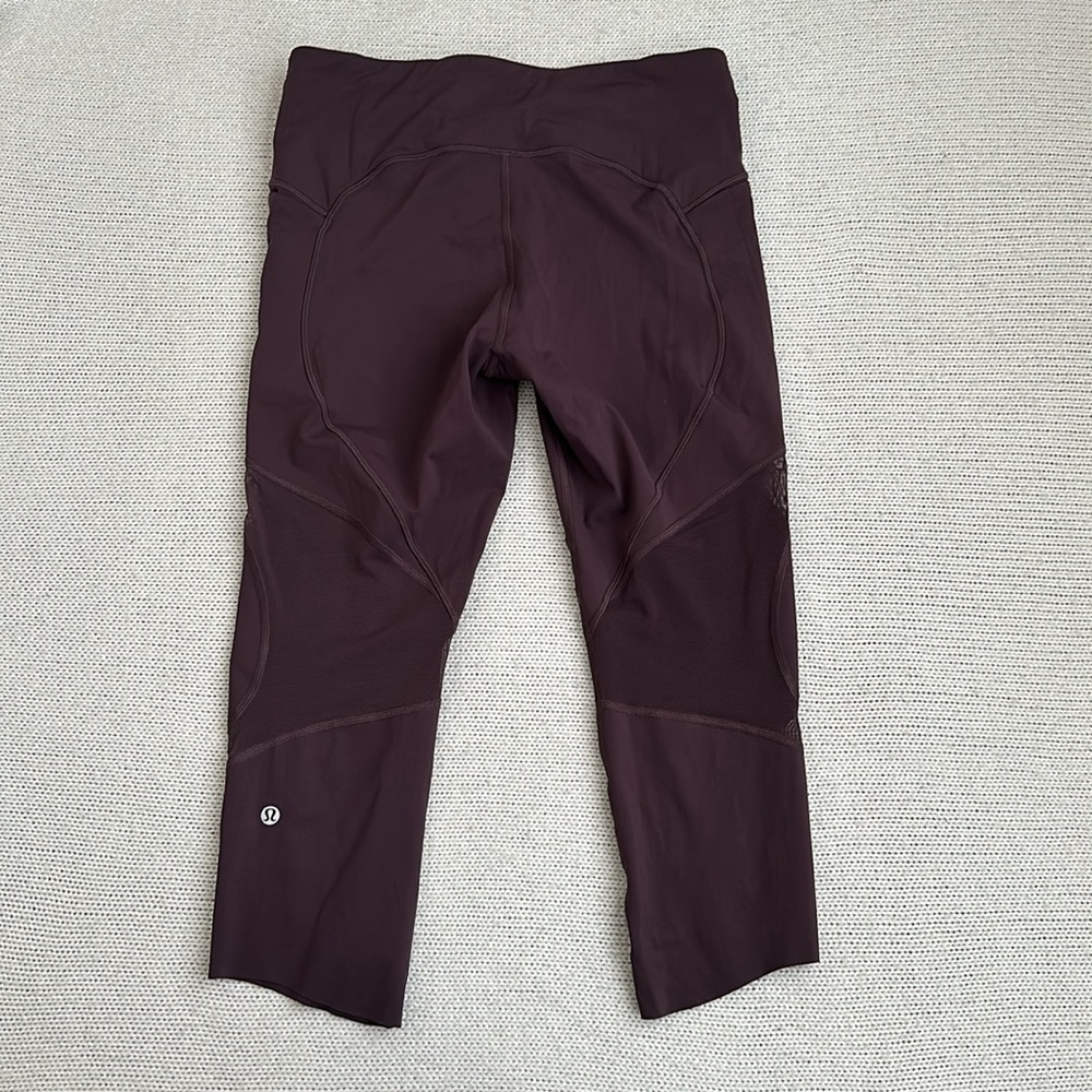 lululemon athletica Plum/Burgundy High-Rise Bike Shorts - Picture 3 of 4